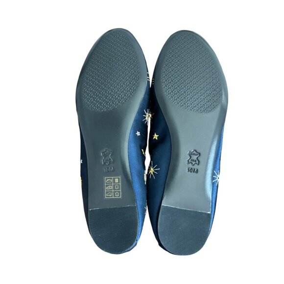 TORY BURCH MOON STARS EMBROIDERED CELESTIAL SLIP ON FLAT LOAFER SZ. 10 NIB - Picture 6 of 6